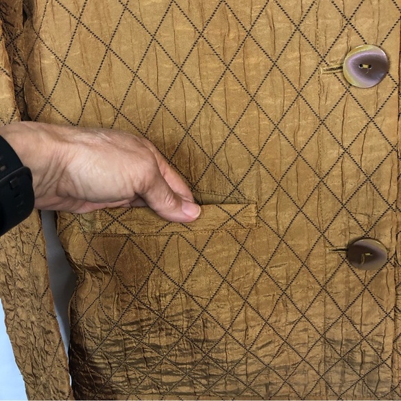 Koret Women’s Jacket Quilted Shirt Style Boxy Cropped Front Pockets - Picture 6 of 9